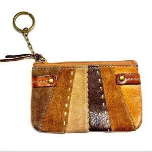 Vintage Y2K FOSSIL patchwork leather coinpurse